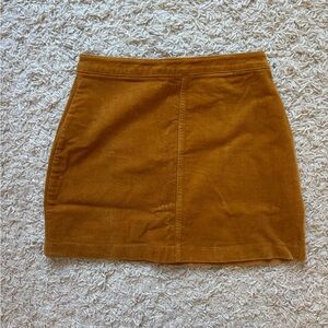 Forever 21 Yellow Corduroy Mini Skirt